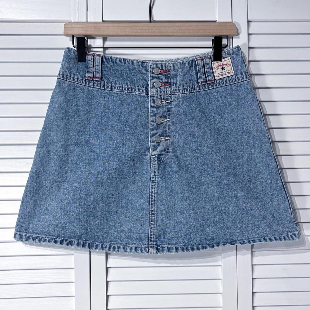 Denim mini skirt